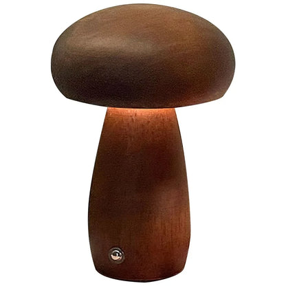 Houten LED Nachtlampje Dimbaar met USB Oplader