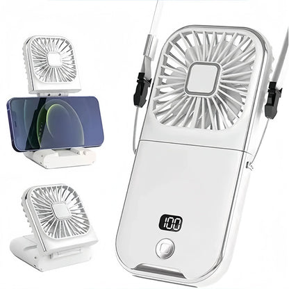 Mini USB-Ventilator Oplaadbaar met Digitale Weergave