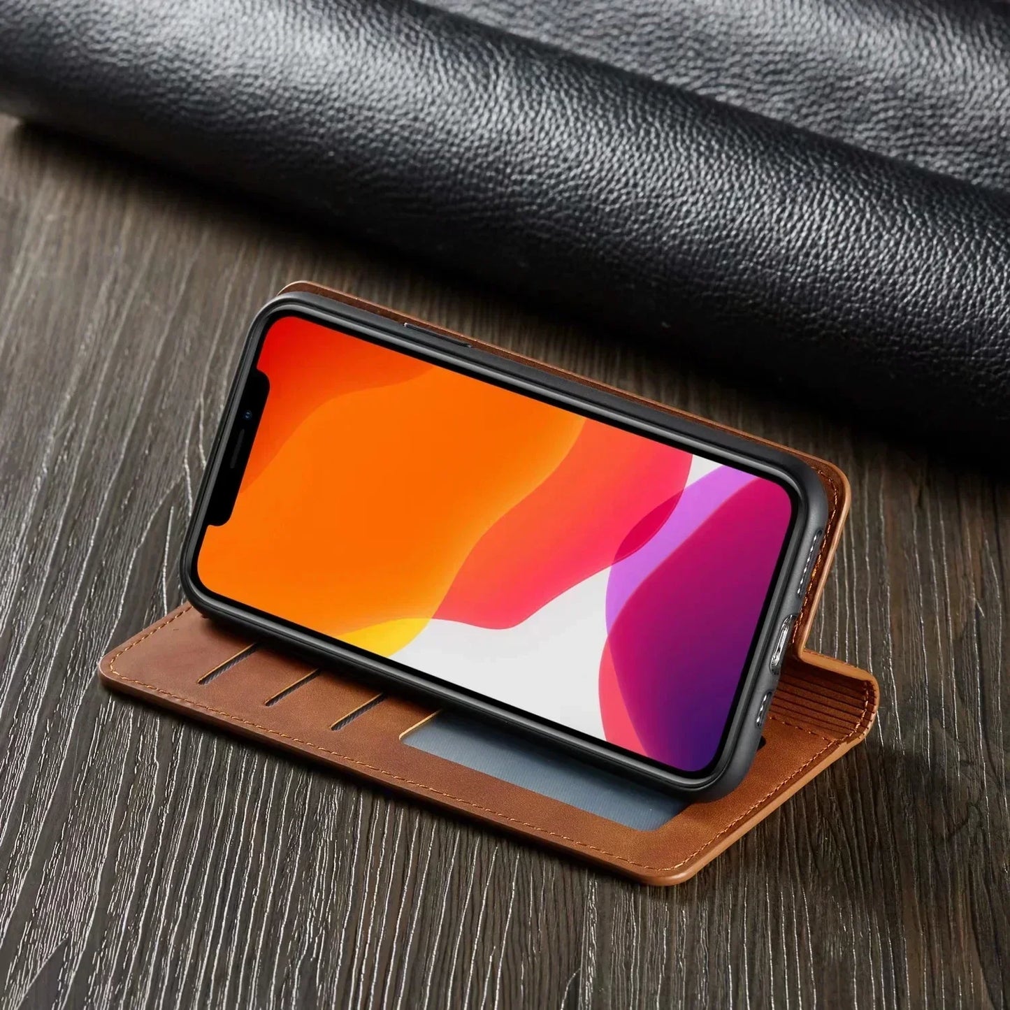 Leren iPhone Hoes Magnetisch Beschermhoes Premium Kwaliteit - Velinix