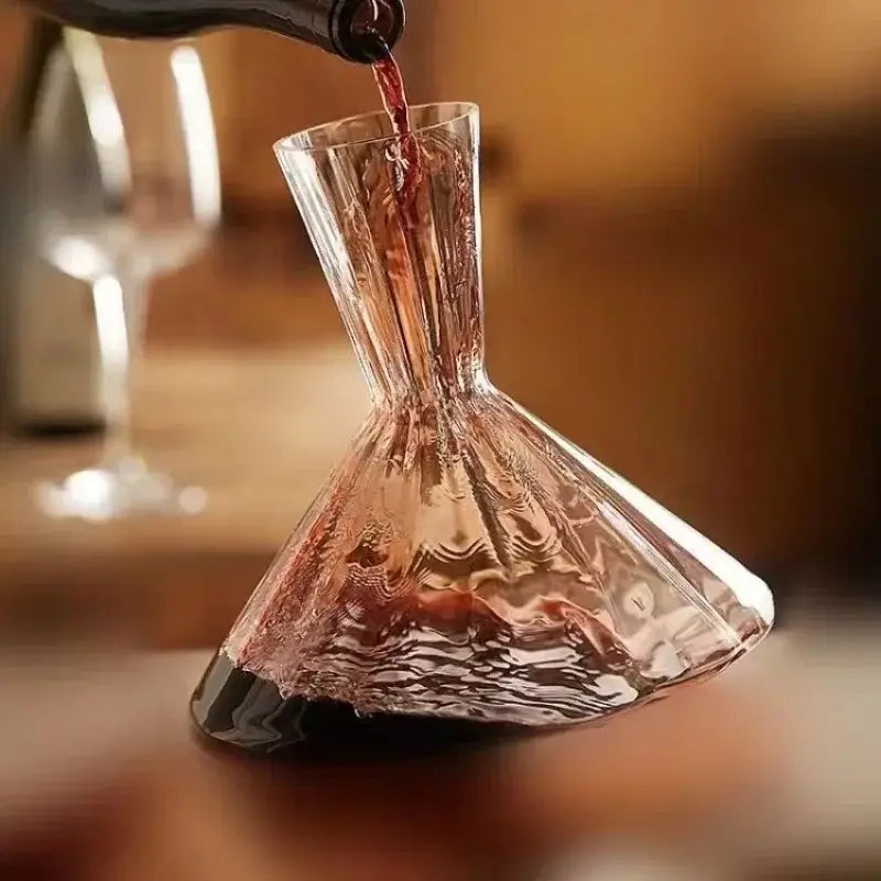Draaibare Wijnkaraf van 1,5 Liter met Kristallen Glazen