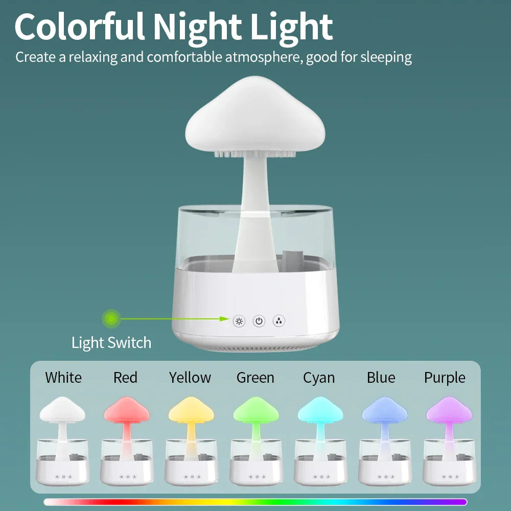 Aromadiffuser met Kleurrijk Licht en Regen Effect