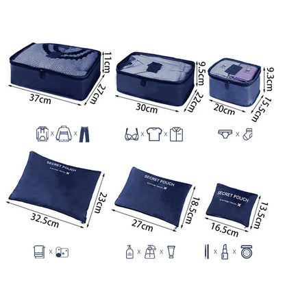 Reisorganizer Set met Opbergzakken en Reistas Accessoires