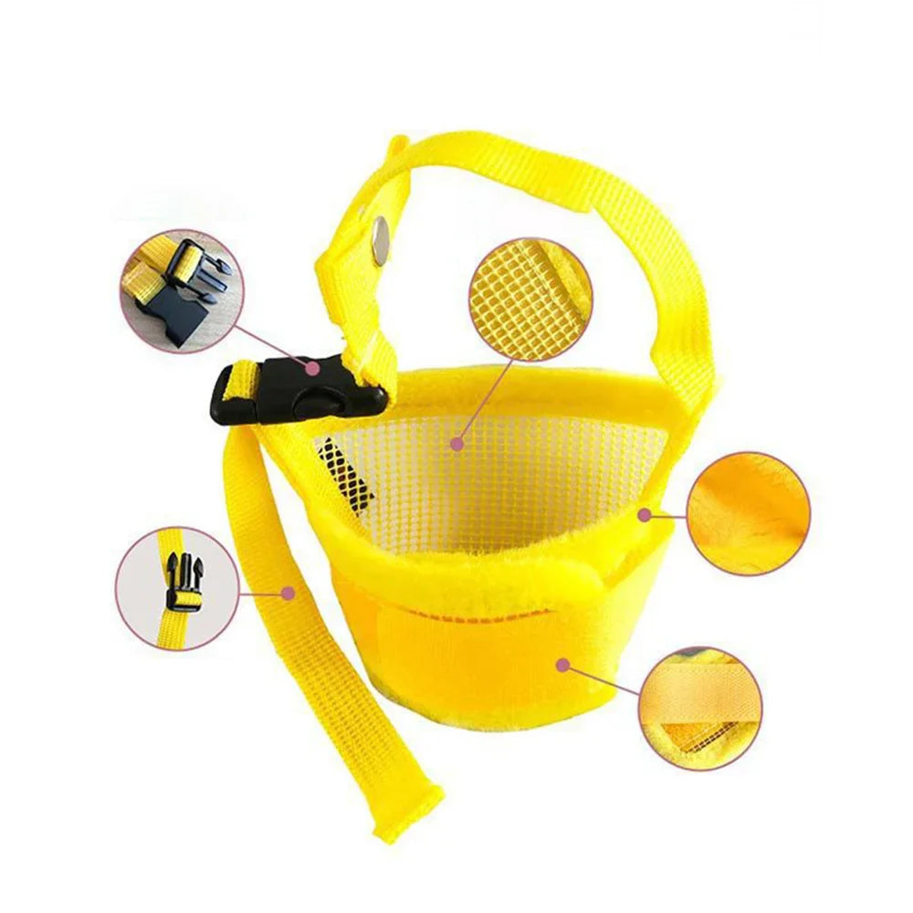 Hondenmondmasker Ademend Nylon Verstelbaar Anti-Blaf Bescherming