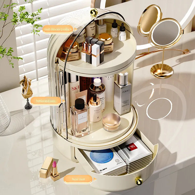 Make-up Organizer 360° Draaibaar met Ginseng Serum Houders
