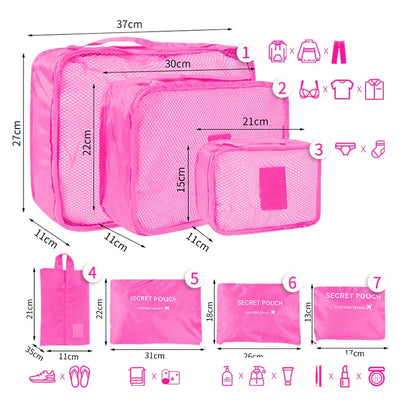 Reisorganizer Set met Opbergzakken en Reistas Accessoires
