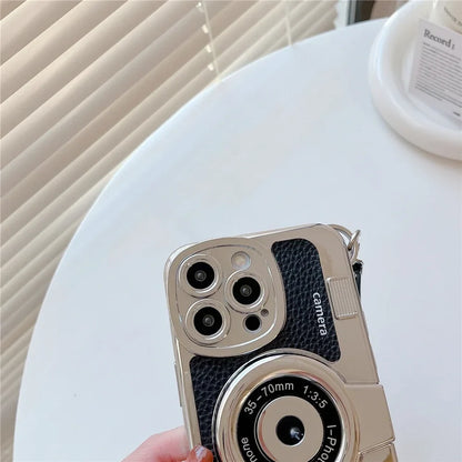 Retro Telefoonhoesje voor iPhone Vintage Camera Design