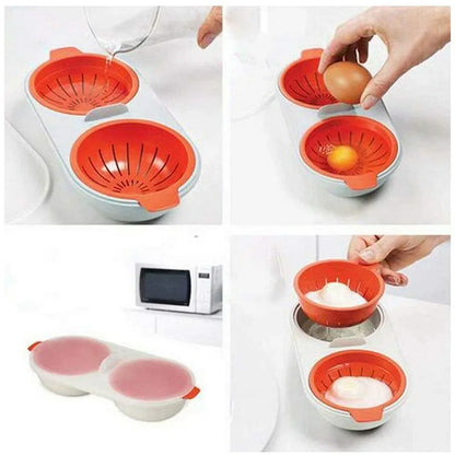Magnetron Eierkoker Luxe Set voor Perfecte Gestoofde Eieren
