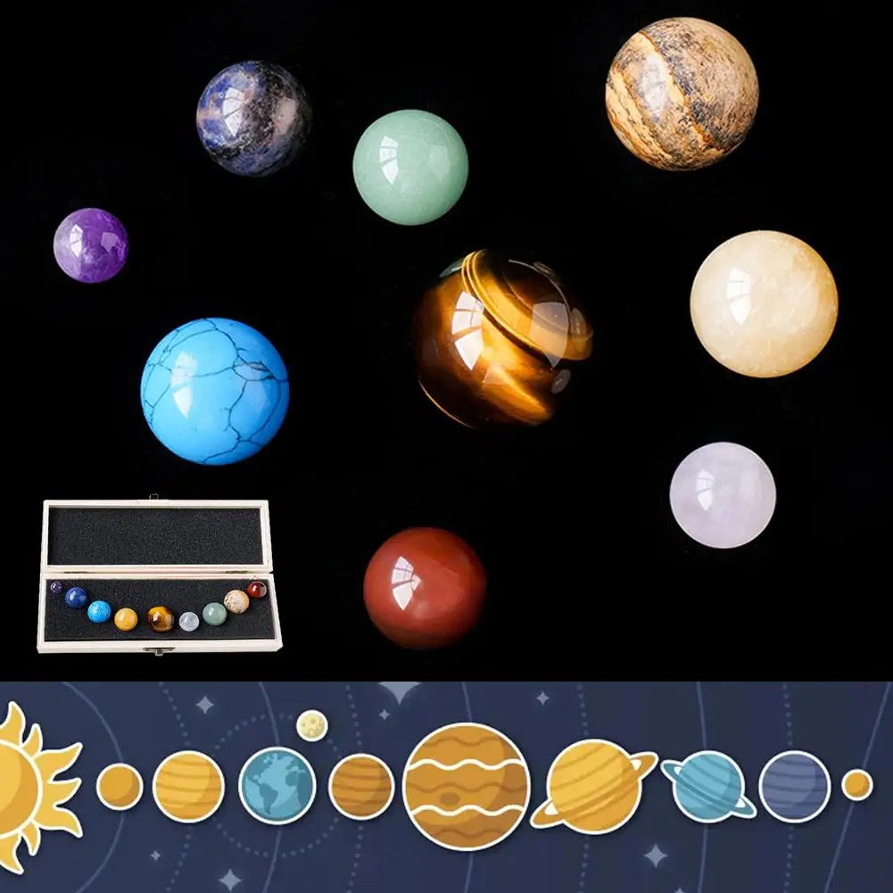 Decoratief Zonnestelsel met Edelsteen Bolletjes