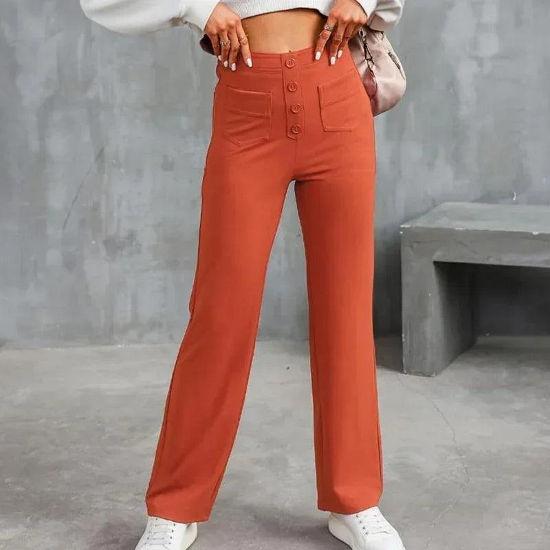 Hoge Taille Casual Broek Elastisch Comfortabele Losse Broek - Velinix
