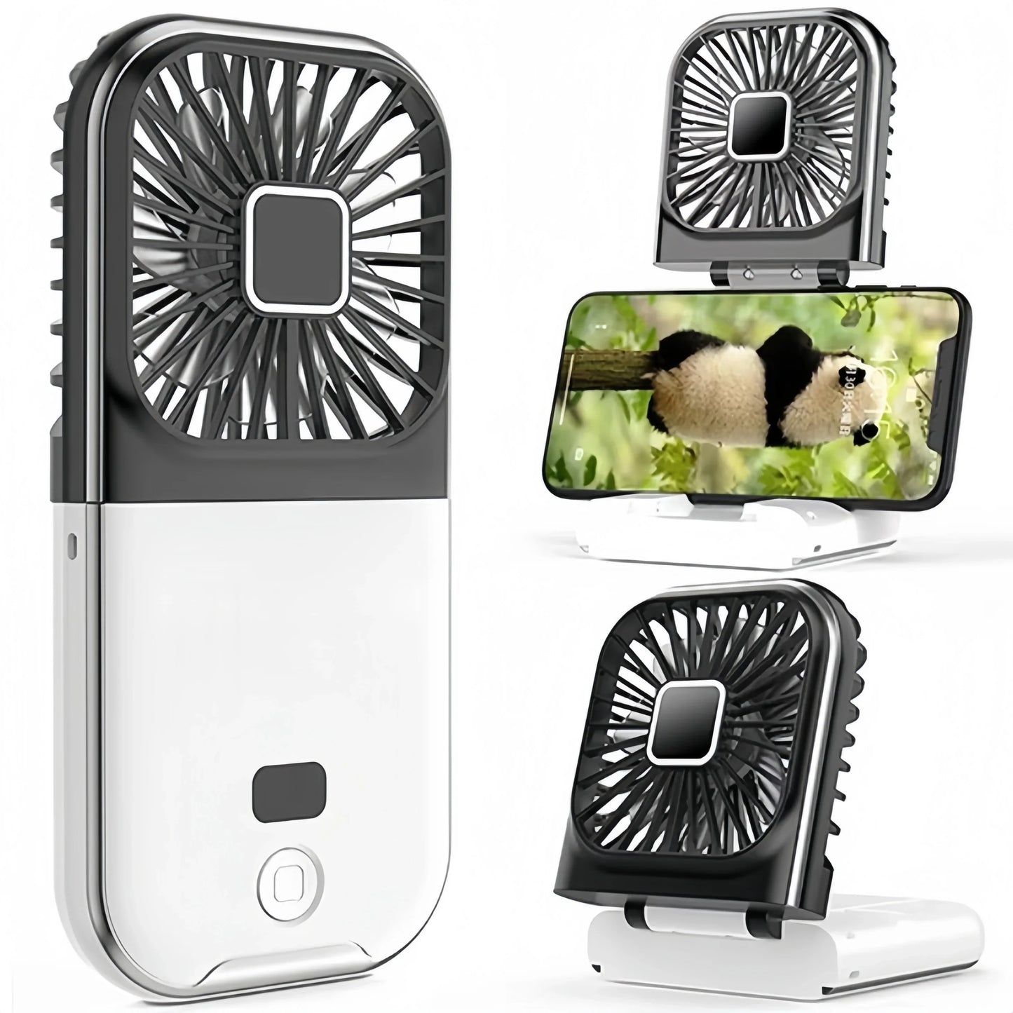 Mini USB-Ventilator Oplaadbaar met Digitale Weergave