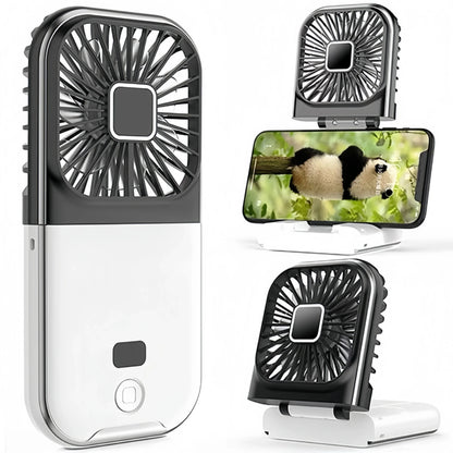 Mini USB-Ventilator Oplaadbaar met Digitale Weergave