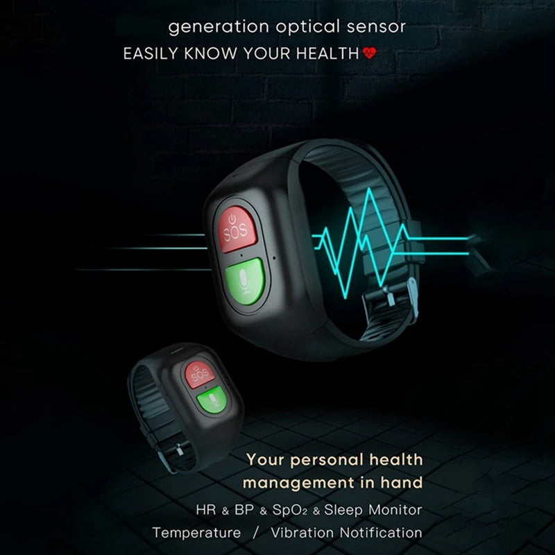 SeniorSafe 4G-horloge - Smartwatch voor senioren met GPS en 4G – SOS-alarm, gezondheidsmonitor en locatiebepaling 3