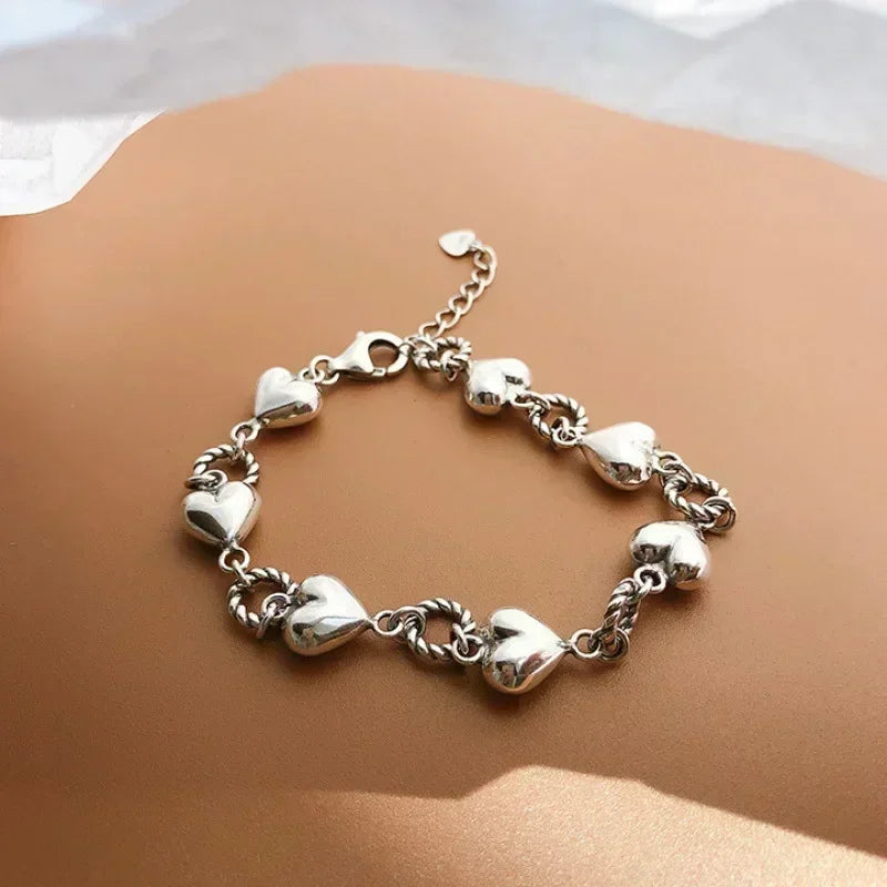 Slangen Armband Set van 4 met Groene Steentjes en Strass