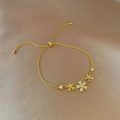 Slangen Armband Set van 4 met Groene Steentjes en Strass