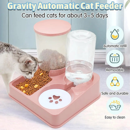 Automatische Kattenvoer- en Waterdispenser voor 2 Katten