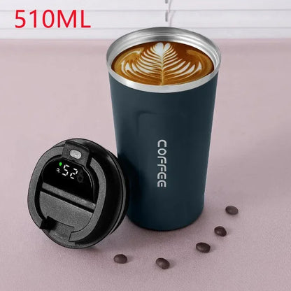 Thermos Koffiemok 510ml Roestvrij Staal met Temperatuurweergave