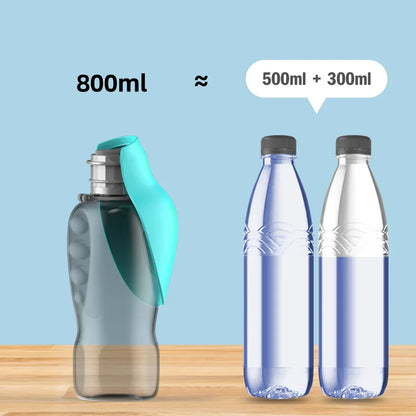 Hondenwaterfles 800ml Draagbaar en Bestendig voor Onderweg