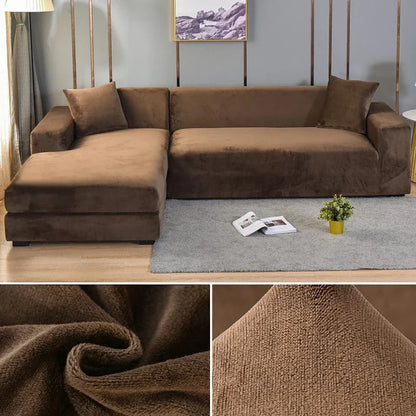 Bankhoes Fluwelen Stretch Antislip voor Thuis