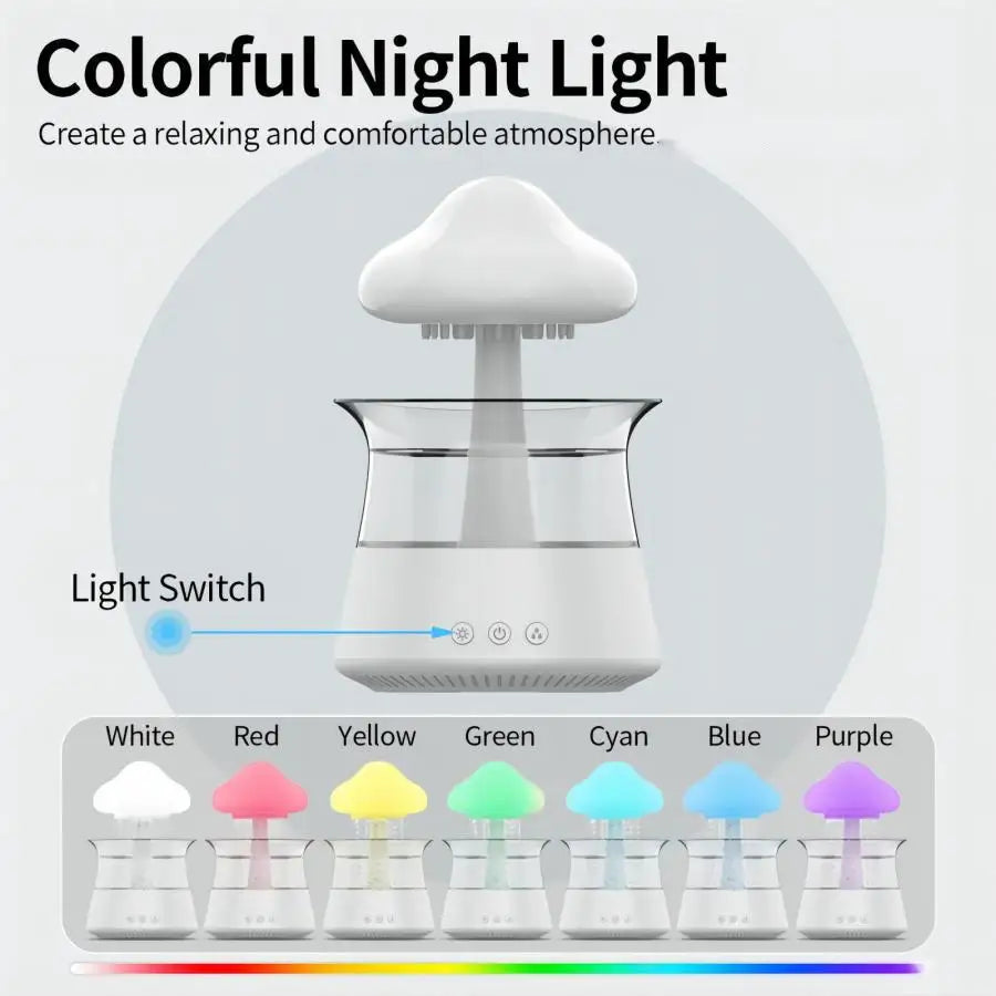 Aromadiffuser met Kleurrijk Licht en Regen Effect