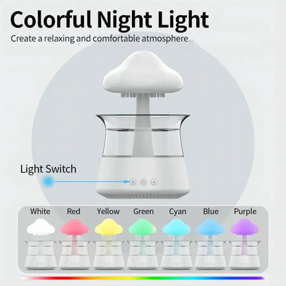 Aromadiffuser met Kleurrijk Licht en Regen Effect