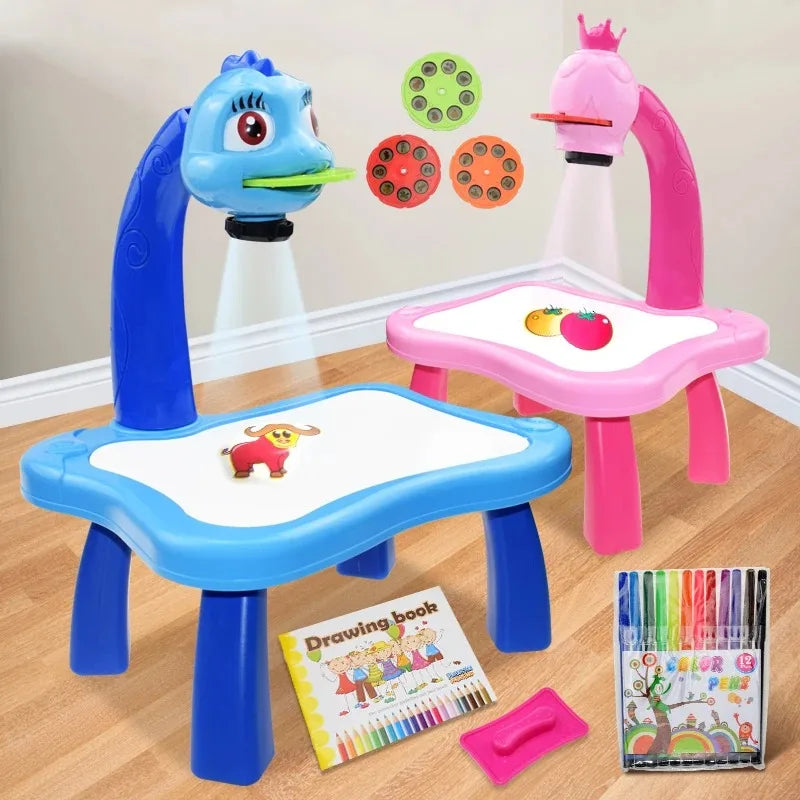 Teken Tafel met LED Projector voor Kinderen - Velinix