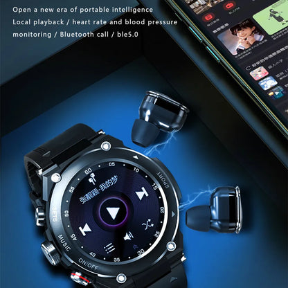 Smartwatch met Oortjesopslag en Bluetooth