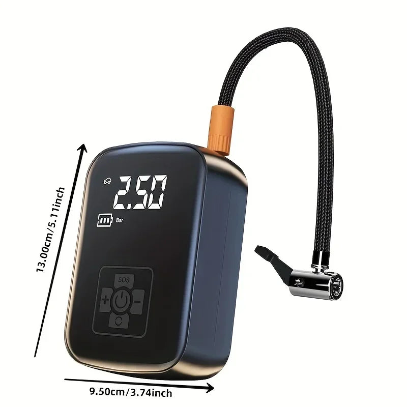 Draagbare Bandenpomp 150 PSI Draadloos voor Auto en Fiets - Velinix