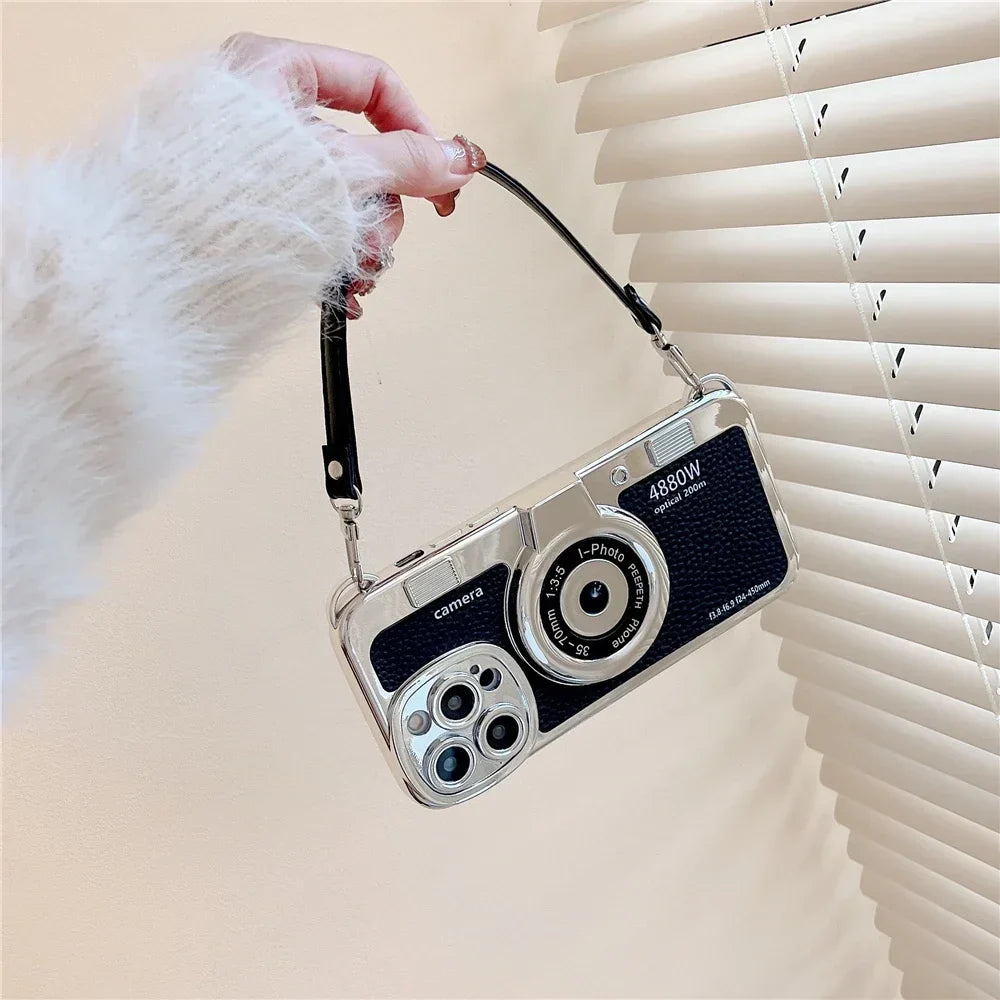 Retro Telefoonhoesje voor iPhone Vintage Camera Design
