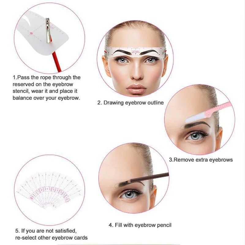 Wenkbrauw Stencil Kit voor Perfecte Vormgeving