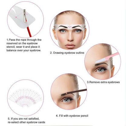 Wenkbrauw Stencil Kit voor Perfecte Vormgeving