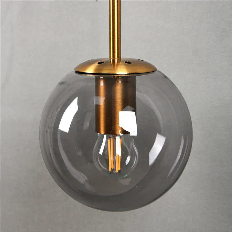 Retro Glazen Bolarmatuur | Warme Sfeerlamp Modern Design