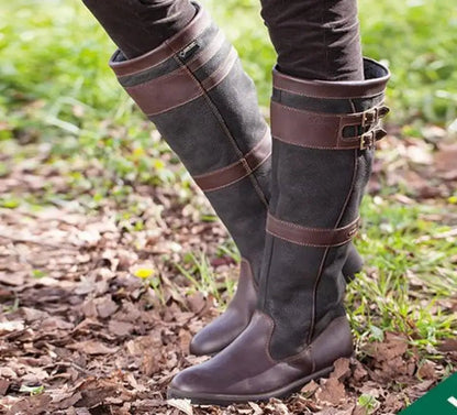 Dames Outdoor Laarzen Waterdicht Leren Hoge Schacht - Velinix