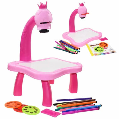 Teken Tafel met LED Projector voor Kinderen