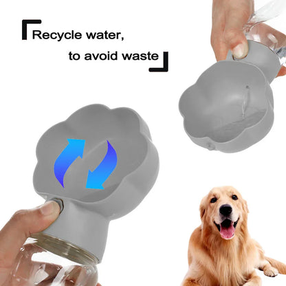 Draagbare Drinkfles voor Honden en Katten, 2-in-1 Water en Voer Dispenser