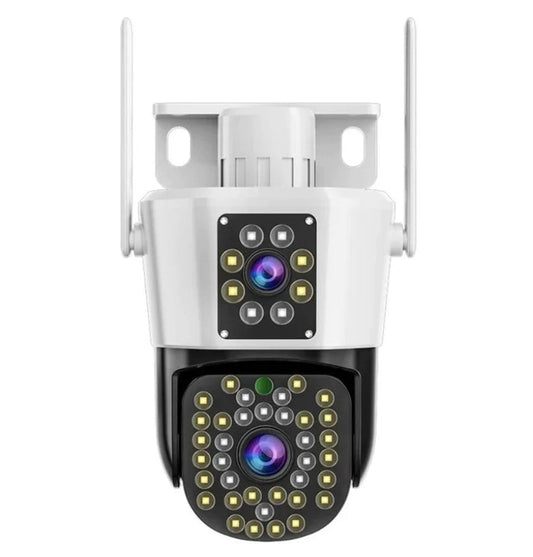 ShieldSight - Set van 2 beveiligingscamera's met dubbele lens | 6MP HD, kleuren nachtzicht en bewegingsdetectie 0