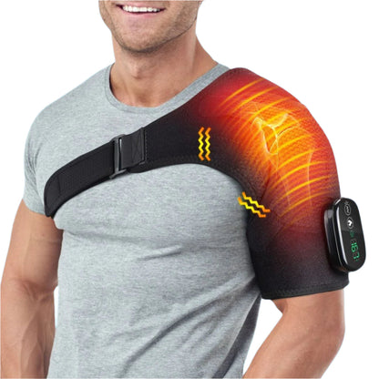 Verwarmde Schouderbrace Luxe voor Pijnverlichting en Ondersteuning - Velinix