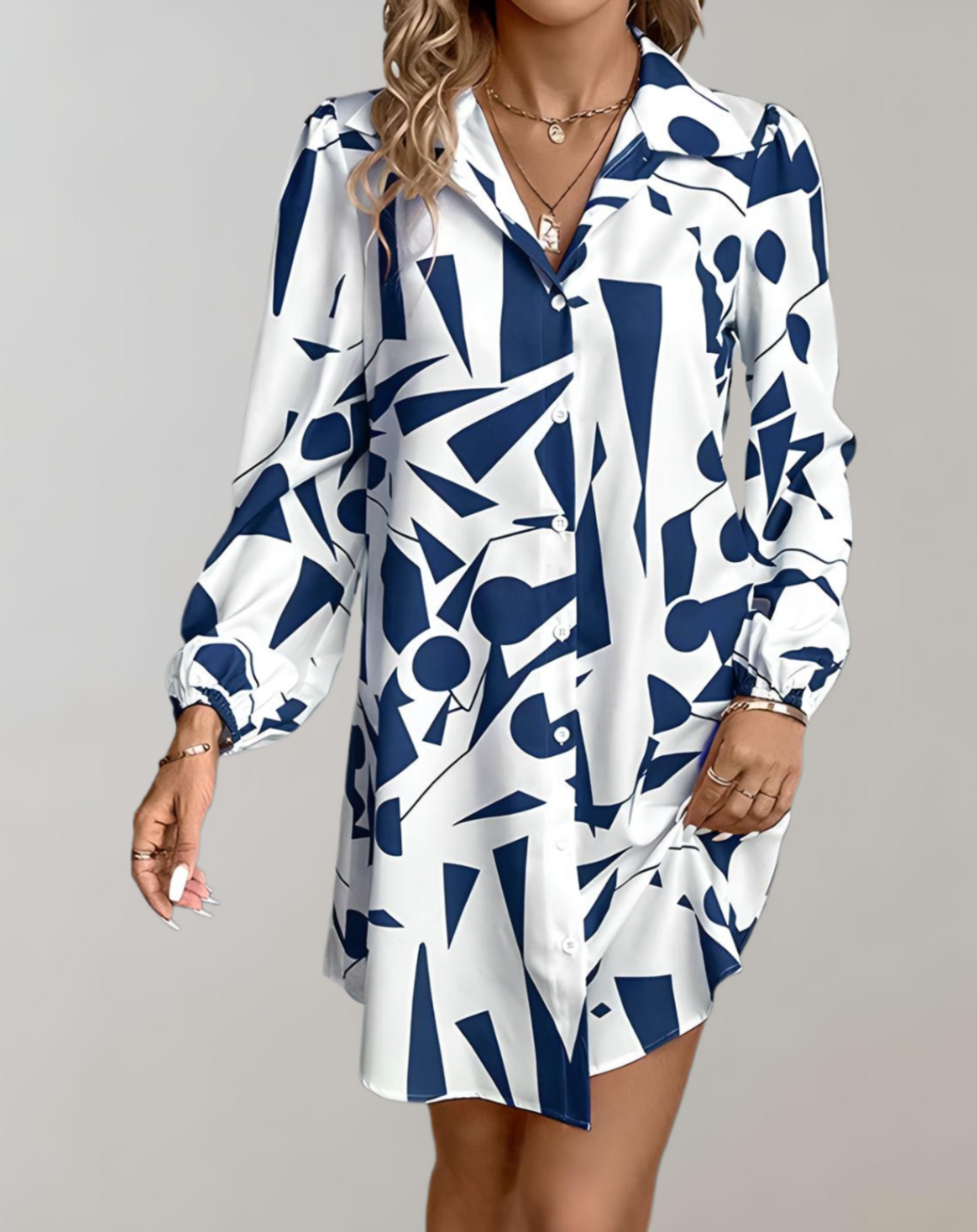 Mila™ – Dames Jurk Met Lange Mouwen Ademend Comfort Voor Elke Gelegenheid-2