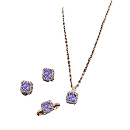 Sieradenset Dames Elegante Ketting Oorbellen Ring