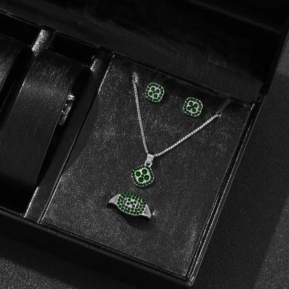 Sieradenset Dames Elegante Ketting Oorbellen Ring