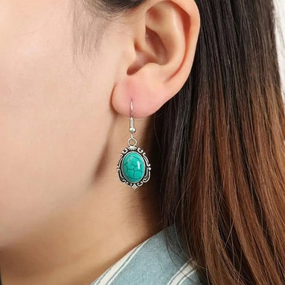 Turquoise Sieradenset Dames met Armband Ketting en Oorbellen Vintage Stijl