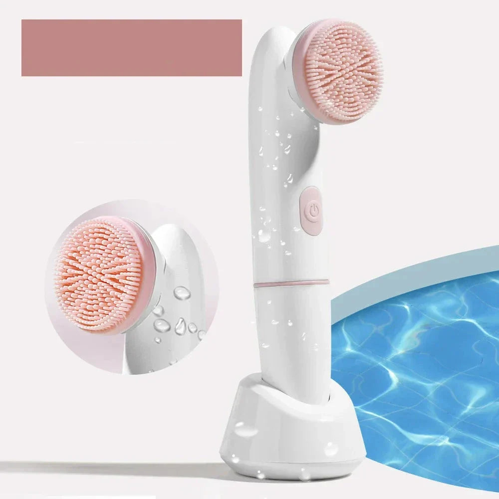 SilkiGlow - Zachte siliconenborstel met gezichtsreiniger en huidmassager 4
