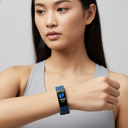 Smartwatch voor Senioren met Gezondheidstracker en LED-Display - Velinix
