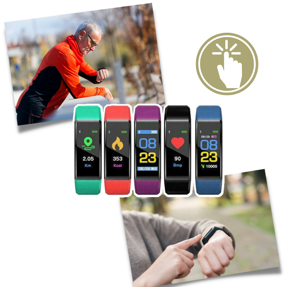 Smartwatch voor Senioren met Gezondheidstracker en LED-Display
