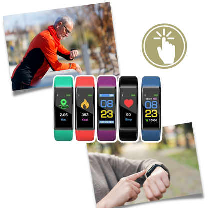 Smartwatch voor Senioren met Gezondheidstracker en LED-Display