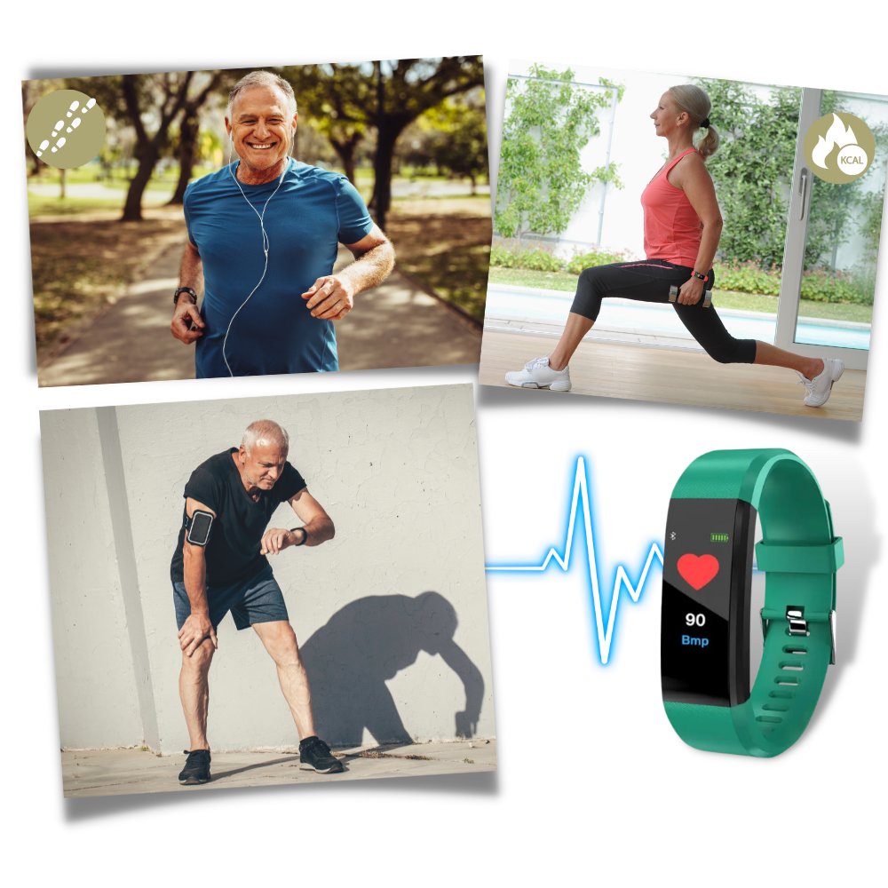 Smartwatch voor Senioren met Gezondheidstracker en LED-Display