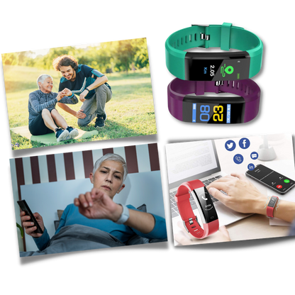 Smartwatch voor Senioren met Gezondheidstracker en LED-Display