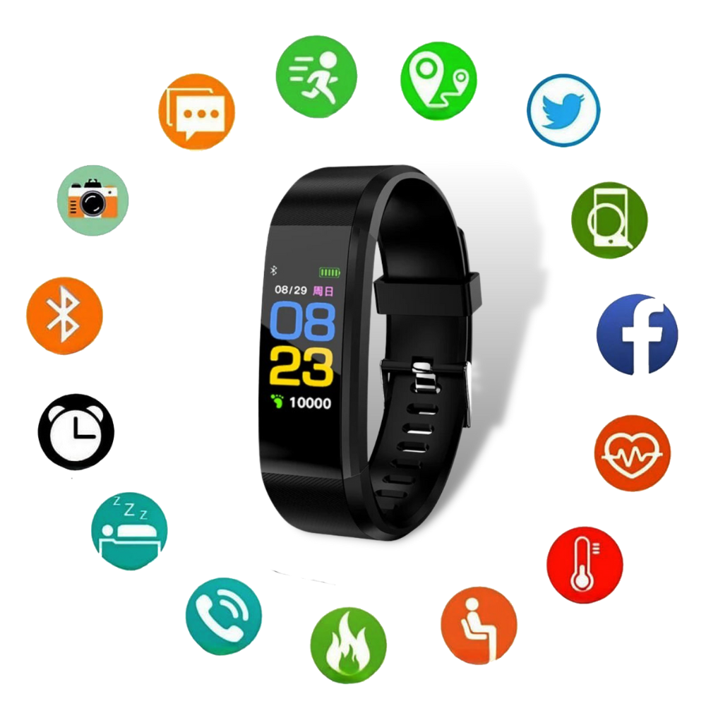 Smartwatch voor Senioren met Gezondheidstracker en LED-Display