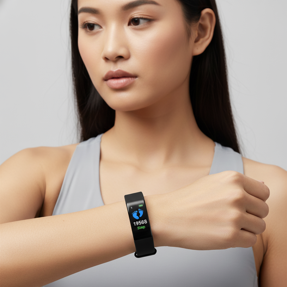 Smartwatch voor Senioren met Gezondheidstracker en LED-Display