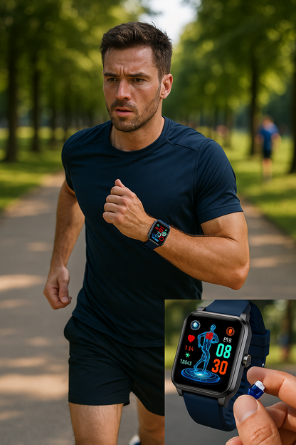 Smartwatch met EKG en Bloeddruk Meter voor Fitness en Gezondheid