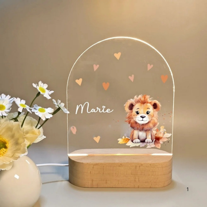Nachtlamp met Naam voor Kinderen LED Zacht en Warm